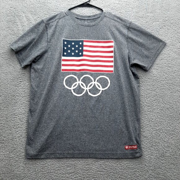 Team USA 2016 Rio De Janeiro Olympics Gray T-Shirt Mens Large - Picture 1 of 7